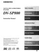 Onkyo DV-SP800 Instruction Manual