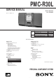 Sony PMC-R30L Service Manual