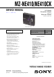 Sony MZ-NE410CK Service Manual