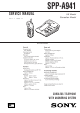 Sony SPP-A941 Service Manual