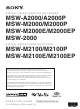 Sony MSW-A2000 Operation Manual