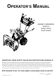 MTD E600E Operator's Manual
