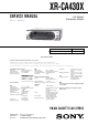 Sony XR-CA430X Service Manual