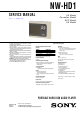 Sony Walkman NW-HD1 Service Manual