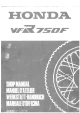 Honda 1986 VFR 750F Shop Manual