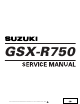 Suzuki GSX-R750 Service Manual