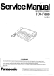 Panasonic KX-F880 Service Manual
