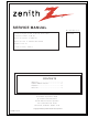 Zenith DVB352 Series Service Manual