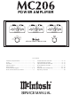 McIntosh MC206 Service Manual