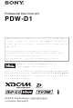Sony PDW-D1 Operation Manual
