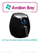 Avalon Bay AB-Airfryer200SS Product Manual