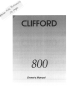 Clifford 800 Owner's Manual