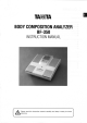 Tanita BF-350 Instruction Manual