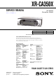 Sony XR-CA350X Service Manual