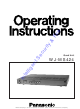 Panasonic WJ-MS424 Operating Instructions Manual