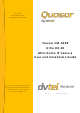 Quasar CM-6208 User And Installation Manual