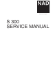 NAD Original instructions Service Manual