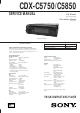 Sony CDX-C5750 Service Manual
