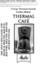 Melitta Thermal Cafe ME8TPB Instructions Manual