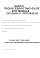 Sanyo DP32640 Service Manual