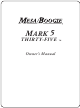 Mesa/Boogie MARK 5 THIRTY-FIVE Owner's Manual