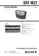 Sony SRF-M37 Service Manual