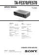 Sony TA-FE370 Service Manual