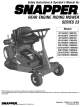 Snapper 2812523BVE Safety Instructions & Operator's Manual