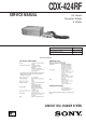 Sony CDX-424RF Service Manual