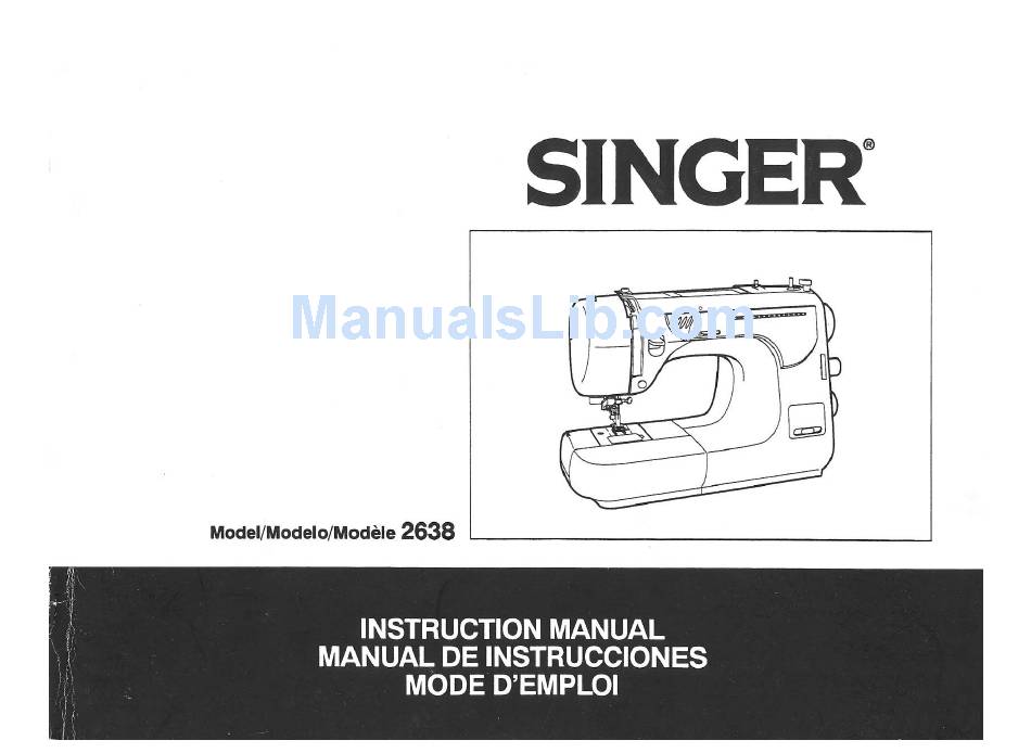 SINGER 2638 INSTRUCTION MANUAL Pdf Download ManualsLib