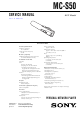 Sony MC-S50 Service Manual
