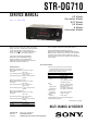 Sony STR-DG710 Service Manual