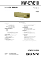 Sony NW-E7 Service Manual