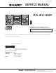 Sharp CD-BA1600 Service Manual