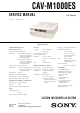 Sony CAV-M1000ES Service Manual