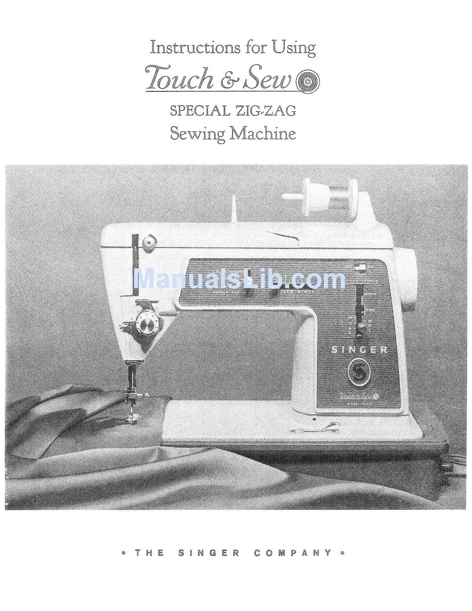 SINGER TOUCH & SEW 603 INSTRUCTIONS FOR USING MANUAL Pdf Download