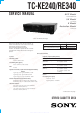 Sony TC-RE340 Srevice Manual