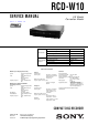 Sony RCD-W10 Service Manual