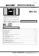 Sharp MD-X8 Service Manual