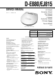 Sony D-E880 Service Manual