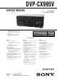 Sony DVP-CX995V Service Manual