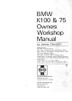 BMW 1987 K75 Owners Workshop Manual