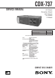 Sony CDX-737 Service Manual