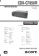 Sony CDX-C7850R Service Manual