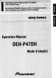 Pioneer DEH-P47DH Operation Manual