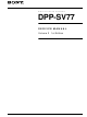 Sony DPP-SV77 Service Manual