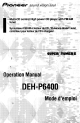 Pioneer DEH-P6400 Operation Manual