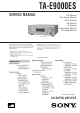 Sony TA-E9000ES Service Manual