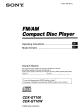 Sony CDX-GT100 Operating Instructions Manual