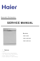 Haier DW12-BFE Service Manual